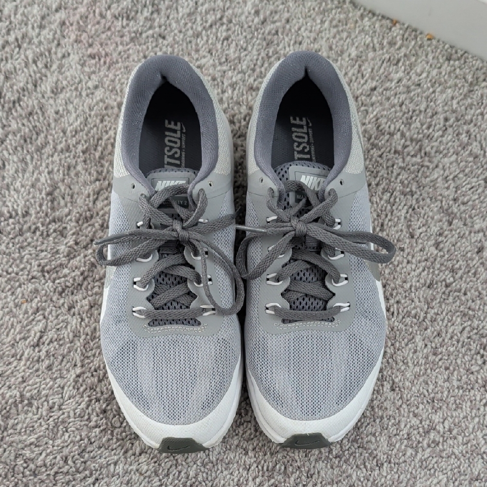 Nike Grey and White Running Shoes
